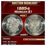 1885-s Morgan Dollar $1 ms65+ SEGS
