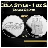 Enjoy Coca Cola Style - 1 oz Silver Round Round
