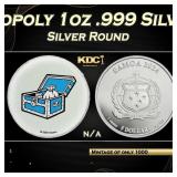 2024 Community Chest Monopoly 1oz .999 Silver Roun