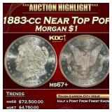 1883-cc Morgan Dollar Near Top Pop $1 ms67+ SEGS