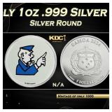 2024 GO TO JAIL Monopoly 1oz .999 Silver Round Col