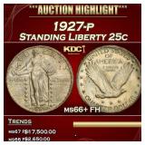 1927-p Standing Liberty Quarter 25c ms66+ FH SEGS