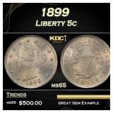 1899 Liberty Nickel 5c Grades ms65