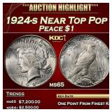 1924-s Peace Dollar Near Top Pop $1 ms65 SEGS