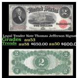 1917 $2 Large Size Legal Tender Note Thomas Jeffer