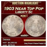 1903 Liberty Nickel Near Top Pop 5c ms66+ SEGS