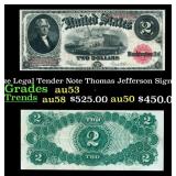 1917 $2 Large Size Legal Tender Note Thomas Jeffer