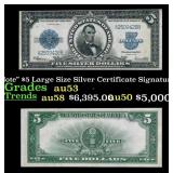 1923 $5 Large Size Silver Certificate "Porthole No