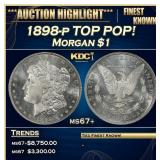 1898-p Morgan Dollar TOP POP! $1 ms67+ SEGS