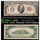 1934A $10 FRN Hawaii WWII Emergency Currency Grade