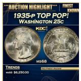 1935-p Washington Quarter TOP POP! 25c ms68 SEGS