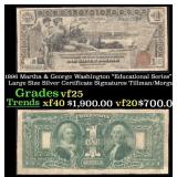 1896 $1 large size Silver Certificate Martha & Geo