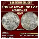 1887-o Morgan Dollar Near Top Pop $1 ms65+ SEGS