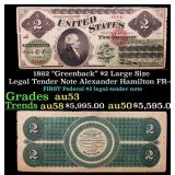 1862 $2 Large Size Legal Tender Note "Greenback" A
