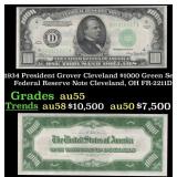 1934 $1000 Green Seal Federal Reserve Note Preside