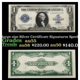 1923 $1 large size Silver Certificate Grades Choic