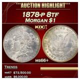 1878-p 8tf Morgan Dollar $1 ms66+ SEGS