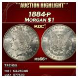1884-p Morgan Dollar $1 ms66+ SEGS