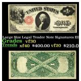 1917 $1 Large Size Legal Tender Note Grades vf++ S