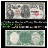 1907 $5 Large Size Legal Tender Note "WoodChopper"