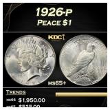 1926-p Peace Dollar $1 ms65+ SEGS