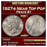1927-s Peace Dollar Near Top Pop $1 ms65+ SEGS