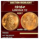 1916-p Lincoln Cent 1c ms66+ rd SEGS