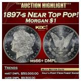 1897-s Morgan Dollar Near Top Pop! $1 Grades ms66+
