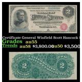 1886 $2 Large Size Silver Certificate General Winf