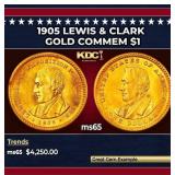 1905 Lewis & Clark Gold Commem Dollar 1 ms65 SEGS