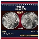 1926-d Peace Dollar $1 ms65 SEGS