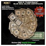 1x 1928 $1 Funnyback Blue Seal Silver Certificate
