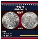 1902-o Morgan Dollar $1 Grades ms65+
