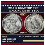1944-d Walking Liberty Half Dollar Near Top Pop 50