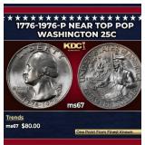 1776-1976-p Washington Quarter Near Top Pop 25c ms