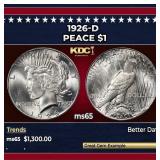 1926-d Peace Dollar $1 ms65 SEGS