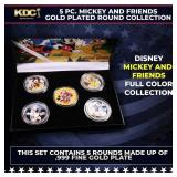 5 Coin Disney Mickey and Friends Full Color Gold P