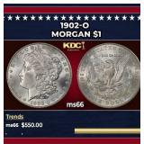1902-o Morgan Dollar $1 Grades ms66