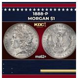 1888-p Morgan Dollar $1 Grades ms62+