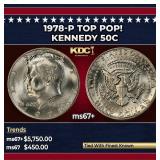1978-p Kennedy Half Dollar TOP POP! 50c ms67+ SEGS