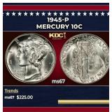 1945-p Mercury Dime 10c ms67 SEGS