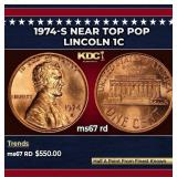 1974-s Lincoln Cent Near Top Pop 1c ms67 rd SEGS
