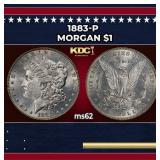 1883-p Morgan Dollar $1 Grades ms62