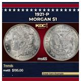 1921-p Morgan Dollar $1 Grades ms65