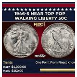 1946-s Walking Liberty Half Dollar Near Top Pop 50