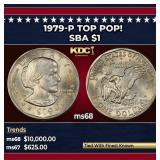 1979-p Susan B. Anthony Dollar TOP POP! $1 ms68 SE