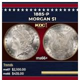 1885-p Morgan Dollar $1 ms66+ SEGS