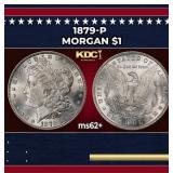 1879-p Morgan Dollar $1 Grades ms62+