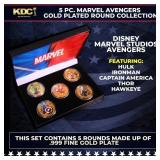 5 Coin Gold Plated Marvel Avengers Superhero Set I