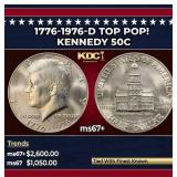 1776-1976-d Kennedy Half Dollar TOP POP! 50c ms67+